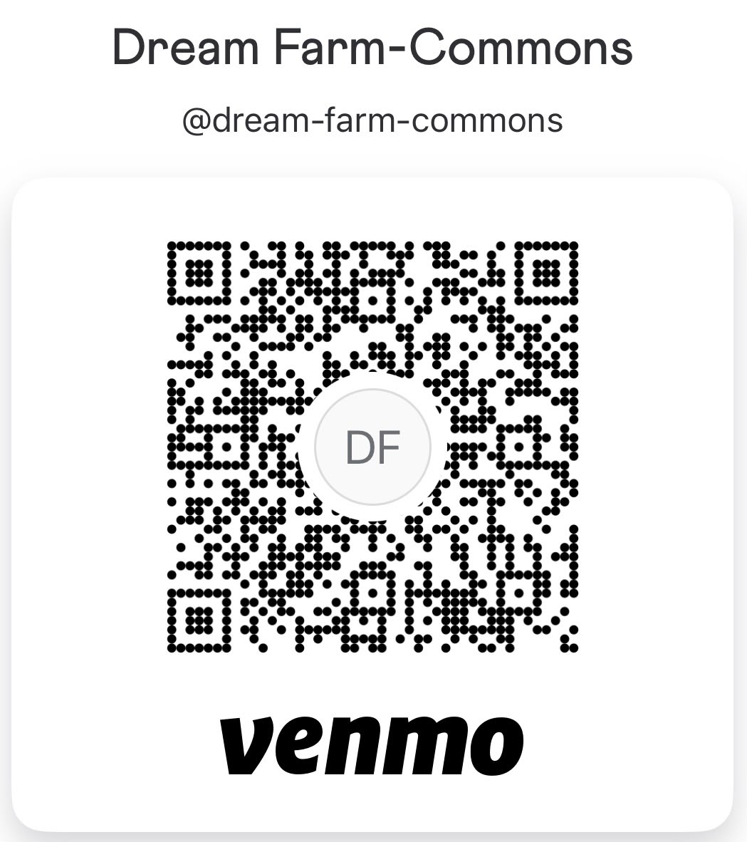 Dream Farm Commons Venmo QR code